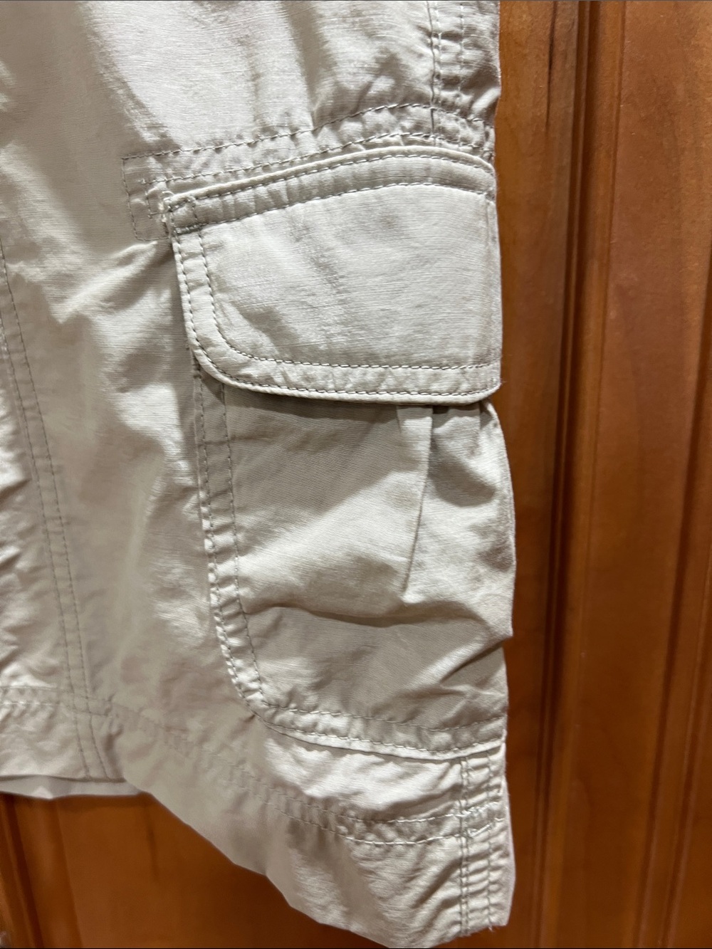 Lands End  Khaki Cargo Pocket Mini Skort - Picture 3 of 7